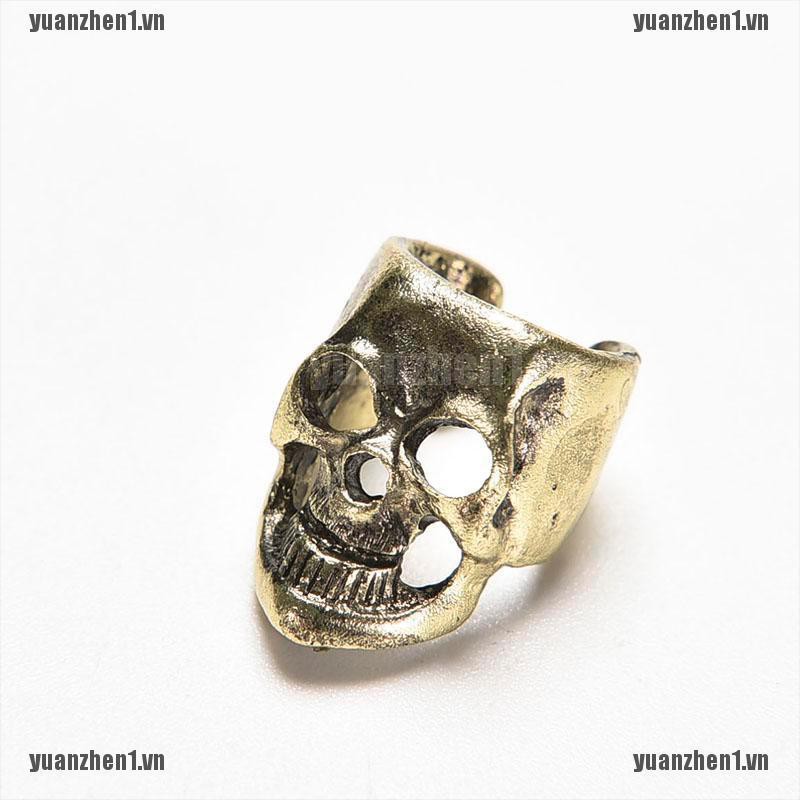 1 / 2 / 4 Khuyên Vành Tai Hình Đầu Lâu Phong Cách Gothic Punk YUANZHEN1