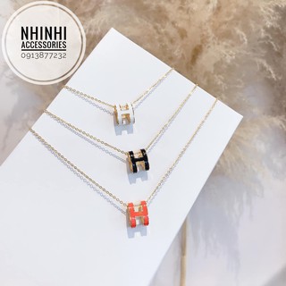 Vòng cổ dây chuyền titan chữ H thời trang không gỉ