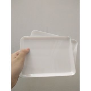 Khay nhựa trắng cỡ trung 15cm x 11cm