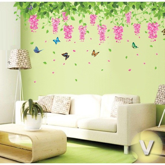Decal dán tường Hoa ti gôn