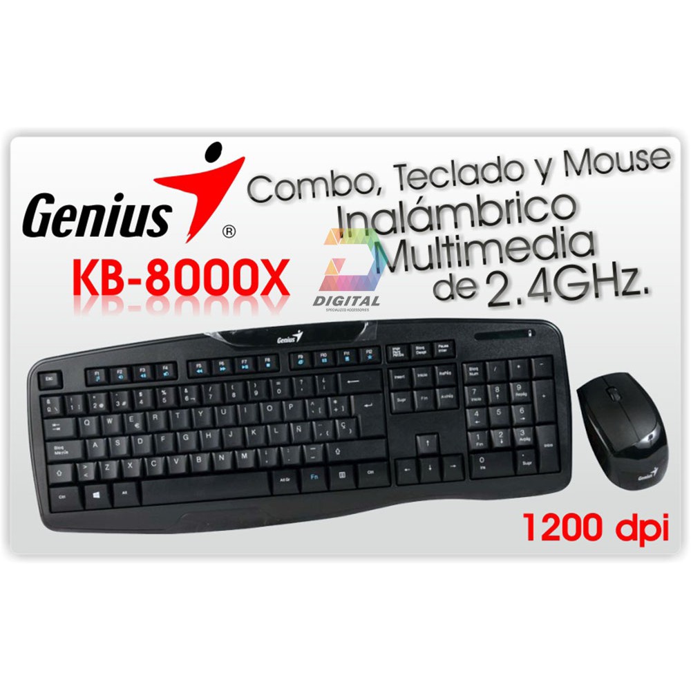 Combo chuột và bàn phím Genius không dây chính hãng bảo hành 12 tháng | BigBuy360 - bigbuy360.vn