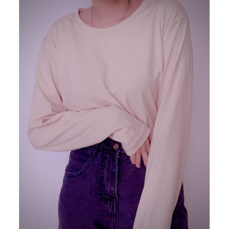 Áo thun nữ thu đông tay dài phong cách Hàn Quốc cá tính