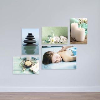 Bộ tranh treo tường trang trí spa đẹp giá rẻ Cyan Spa-DCC72