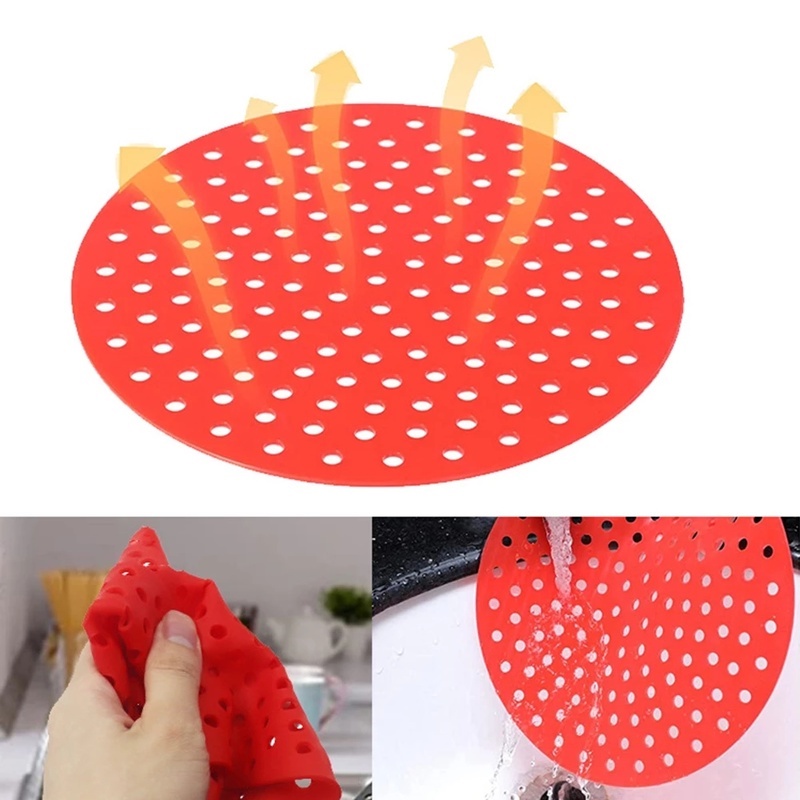 Tấm Lót Nồi Hấp Bằng Silicone Chịu Nhiệt Độ Cao Hình Tròn/ Vuông
