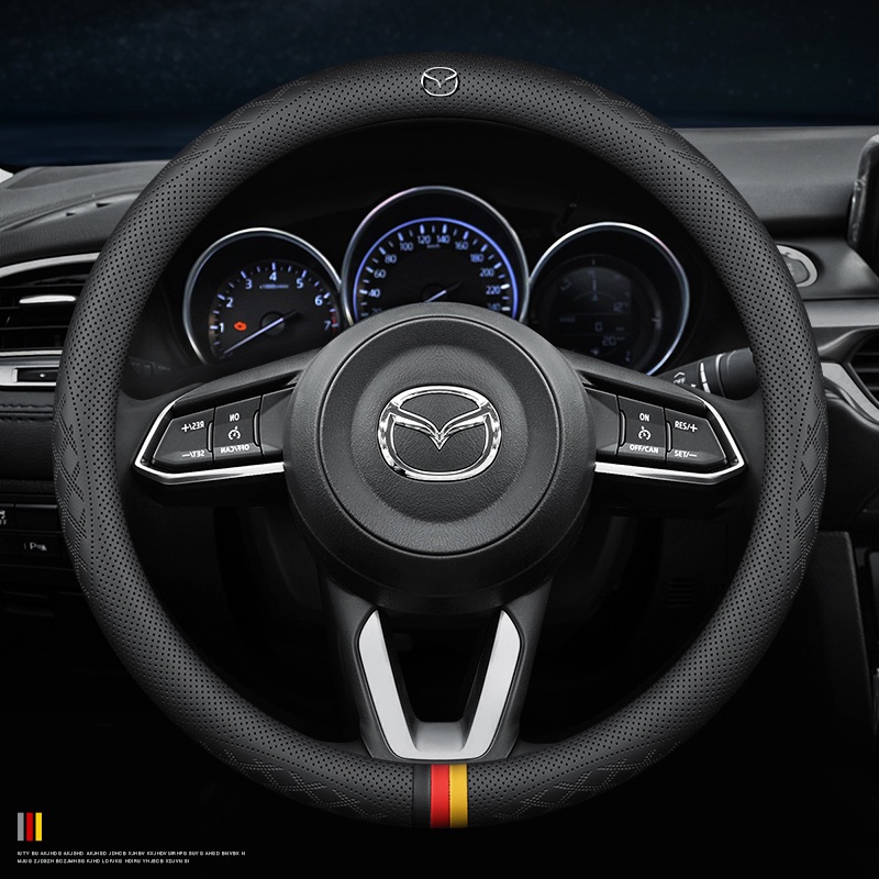 Mới Vỏ Bọc Vô Lăng Xe Hơi Bằng Da Thấm Hút Mồ Hôi Cho mazda 2 3 5 6 8 axela bt-50 cx5 cx7 cx3 cx9 cx30 2022