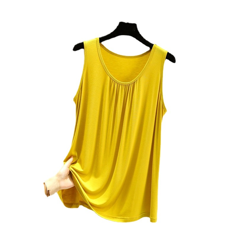 Áo Thun Ba Lỗ Cổ TròN DáNg RộNg MàU Trơn ThờI Trang 2022 Cho Nữ