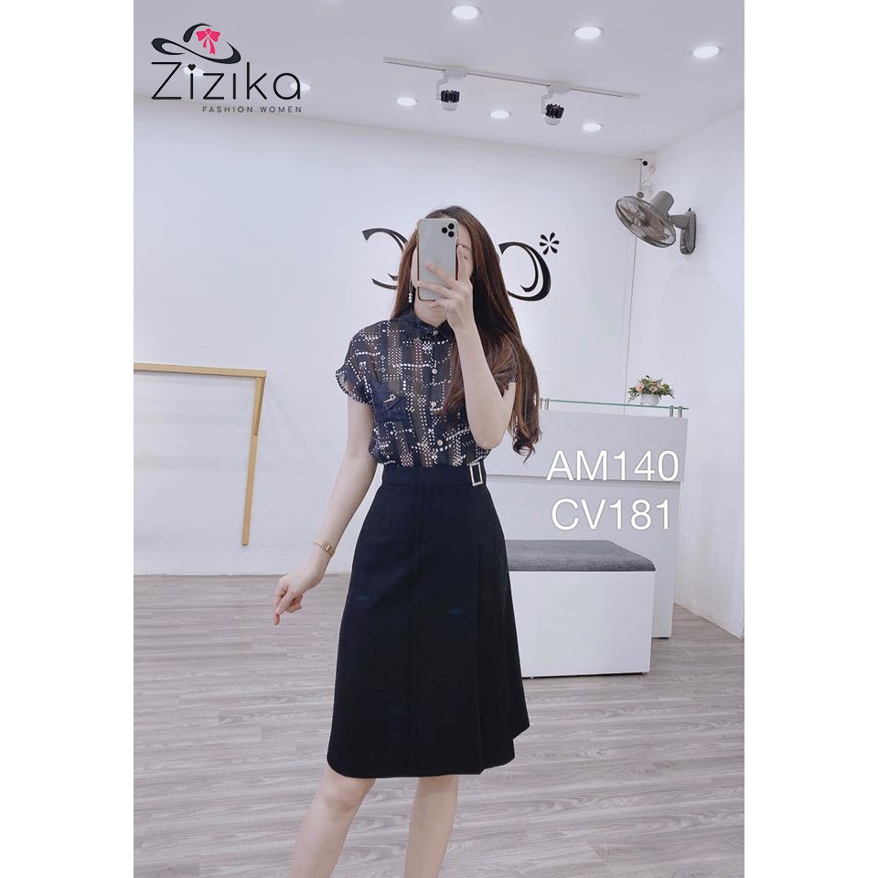[SIÊU HOT] Chân Váy chữ A đai khuy, gấp ly, dáng dài siêu xinh thời trang Zizika - CV09 | BigBuy360 - bigbuy360.vn