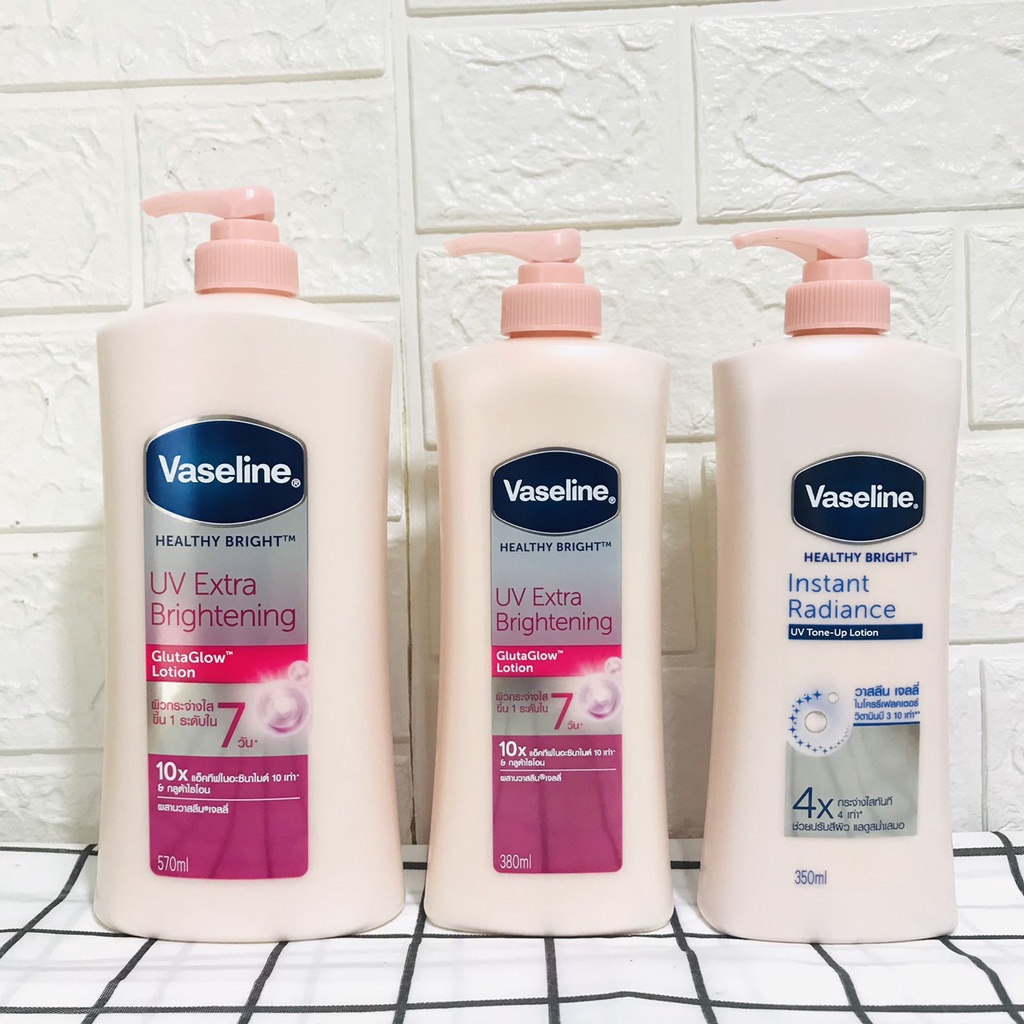 Sữa Dưỡng Thể Trắng Hồng Vaseline UV Lightening 4X/10X Thái Lan (350ml-400ml - 570ML)