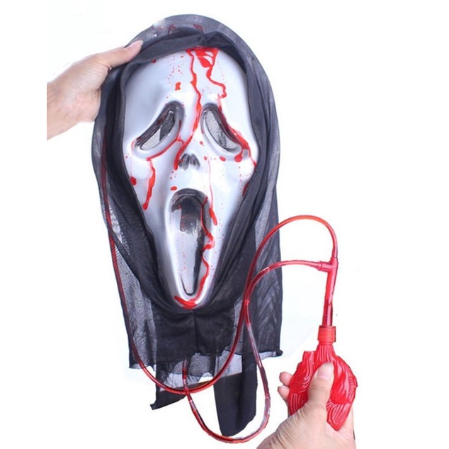 Mặt nạ ma bơm máu. Mặt nạ hoá trang Halloween