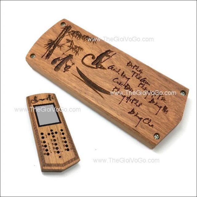 Vỏ gỗ điện thoại 110 - Gỗ Hương