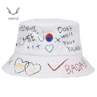Mũ Bucket In Họa Tiết Graffiti Phong Cách Hàn Quốc Thời Trang Cho Nam Và Nữ Sy1