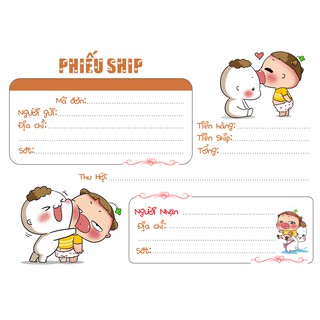 hóa đơn ship 3 cuốn /45k