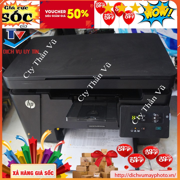 Máy in cũ đa năng HP M125A chất lượng đầy đủ tính năng in photocopy scan máy đẹp có bảo hành