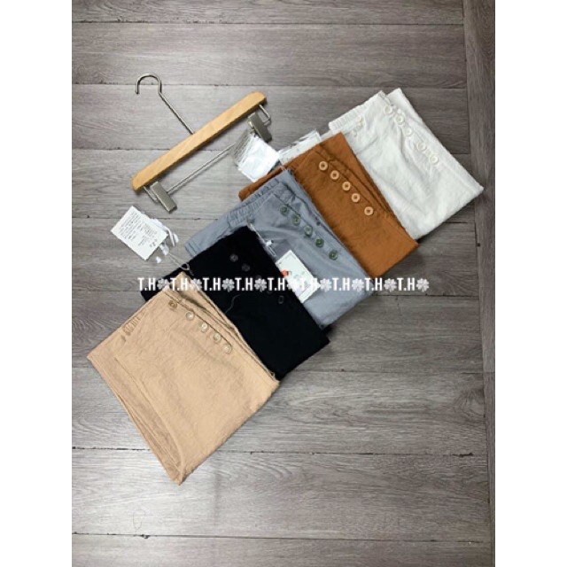 Quần đũi nữ ống rộng lưng cao đẹp 5 khuy sườn chun sau chất đũi siêu mát phong cách Hàn Quốc Q147