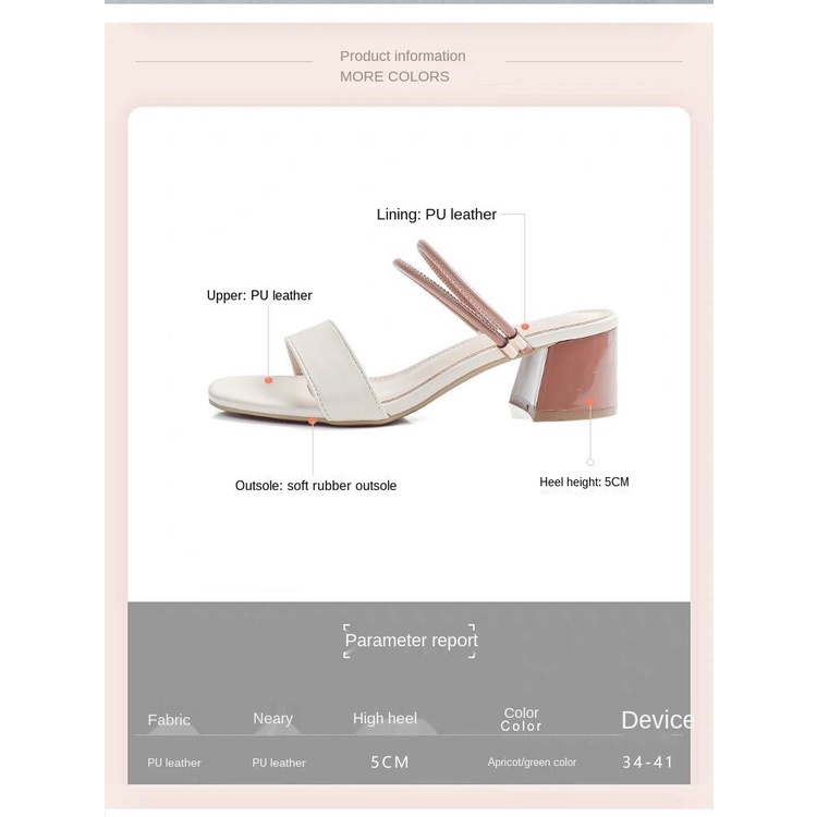 Giày Cao Gót CK Gót Vừa Đa Năng Mùa Hè Cho Nữ