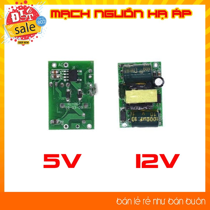 Mạch nguồn mini 220V - 5v / 12V 700mA - Module nguồn hạ áp