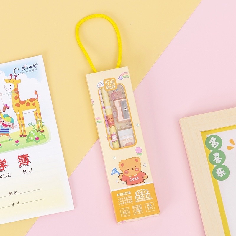 Bộ dụng cụ học tập dễ thương cho bé - TIỆM NHÀ SU
