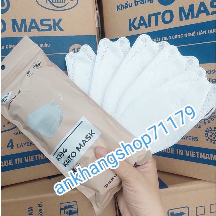 Khẩu trang KF94 KAITO MASK 4 lớp kháng khuẩn theo công nghệ 4D HÀN QUỐC hàng chính hãng công ty