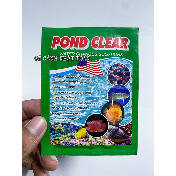 MEN VI SINH POND CLEAR LÀM TRONG NƯỚC KHỬ MÙI TANH HỒ CÁ 10G AN LỘC PHÁT