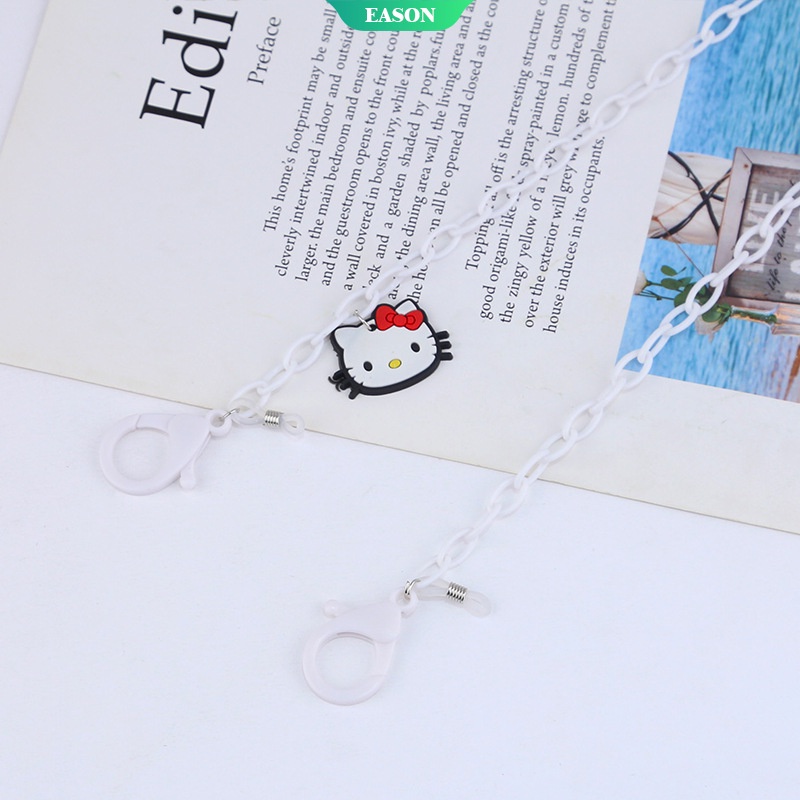 Sanrio Anime Kawaii Insins Hello Kitty Dây Đeo Kính Đeo Cổ Bằng acrylic Chống Mất Kiểu Hoạt Hình Dễ Thương