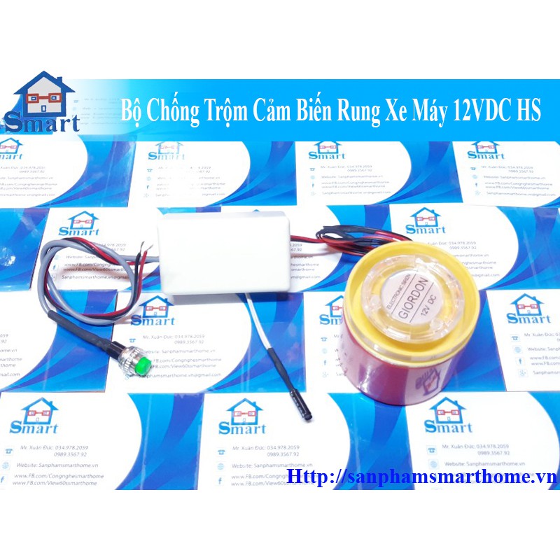 Bộ Chống Trộm Cảm Biến Rung Xe Máy 12VDC