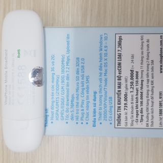 Dcom Usb 3g Ezcom Mf190 Dùng Đa Mạng Chính Hãng Vinaphone