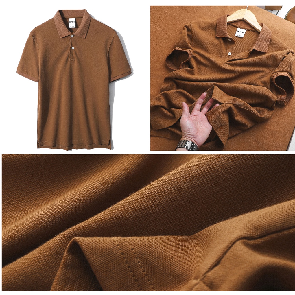 [Mã LTP50 giảm 50000 đơn 150000] Áo polo nam SATOSHI SAPL55 7màu basic chất Diamond pique | Hẻm Store | BigBuy360 - bigbuy360.vn