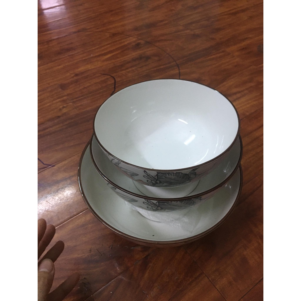 Bát tô bát tràng hoa đỏ     bát đĩa sứ -bộ bát tràng cao cấp NG SĂN SALE