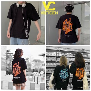 Áo Thun Tay Lỡ Form Rộng Fire Cute Unisex Nam Nữ Hot Trend - VIETCEN