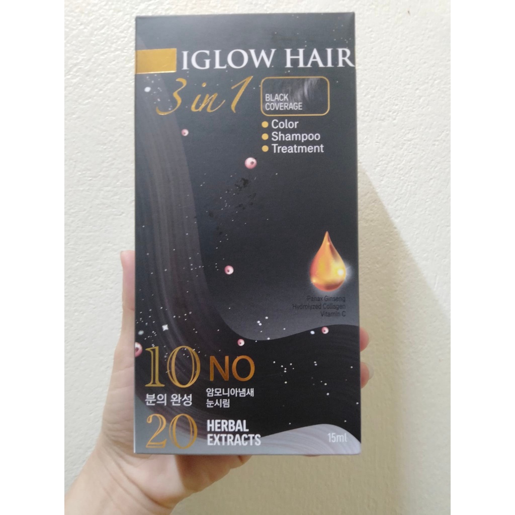 Dầu Gội Phủ Bạc Tóc Hàn Quốc Iglow Hair 3 in 1