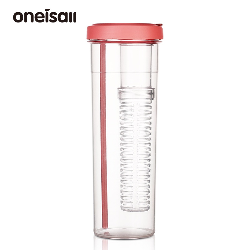 Cốc uống nước ONEISALL kèm ống hút và tách trà trái cây phong cách mới 700ml dùng khi đi du lịch ngoài trời