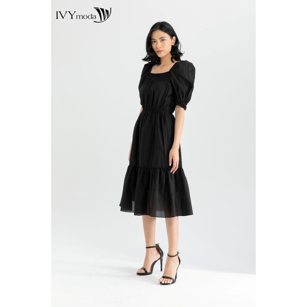 [Mã FAMALLT5 giảm 15% đơn 150k] Đầm xòe cổ vuông thiết kế IVY moda MS 48B8316