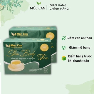 Trà giảm cân trắng da Slim Body Tea Mộc Can hỗ trợ giảm mỡ bụng cho vòng 2 thon dọn hộp 25 túi lọc