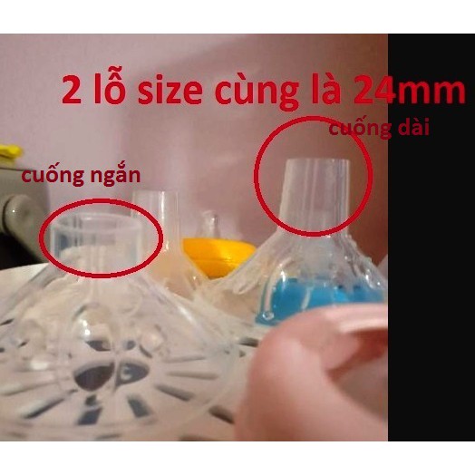 (Cuống ngắn) 1 Matxa silicone Spectra 24mm - phụ kiện máy hút sữa điện - Made in Korea