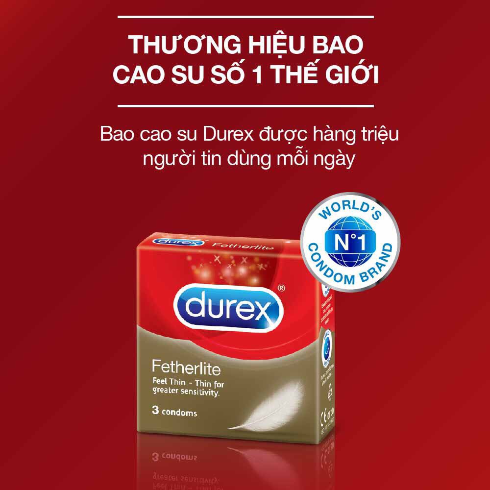 Bộ 3 bao cao su Durex Fetherlite 9 bao - Shop Anh Thư 89
