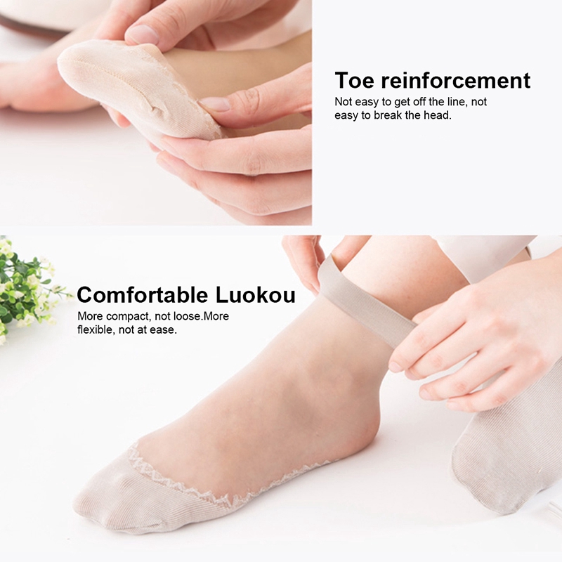 Set 10 Đôi Tất Nhung Mềm Mại Chống Trượt