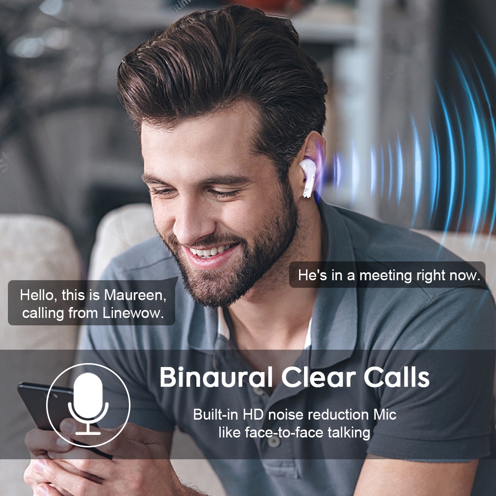 Tai nghe nhét tai Newmsnr Bluetooth không dây TWS-09 chống thấm nước ipx5 có micro nhỏ gọn chất lượng cao