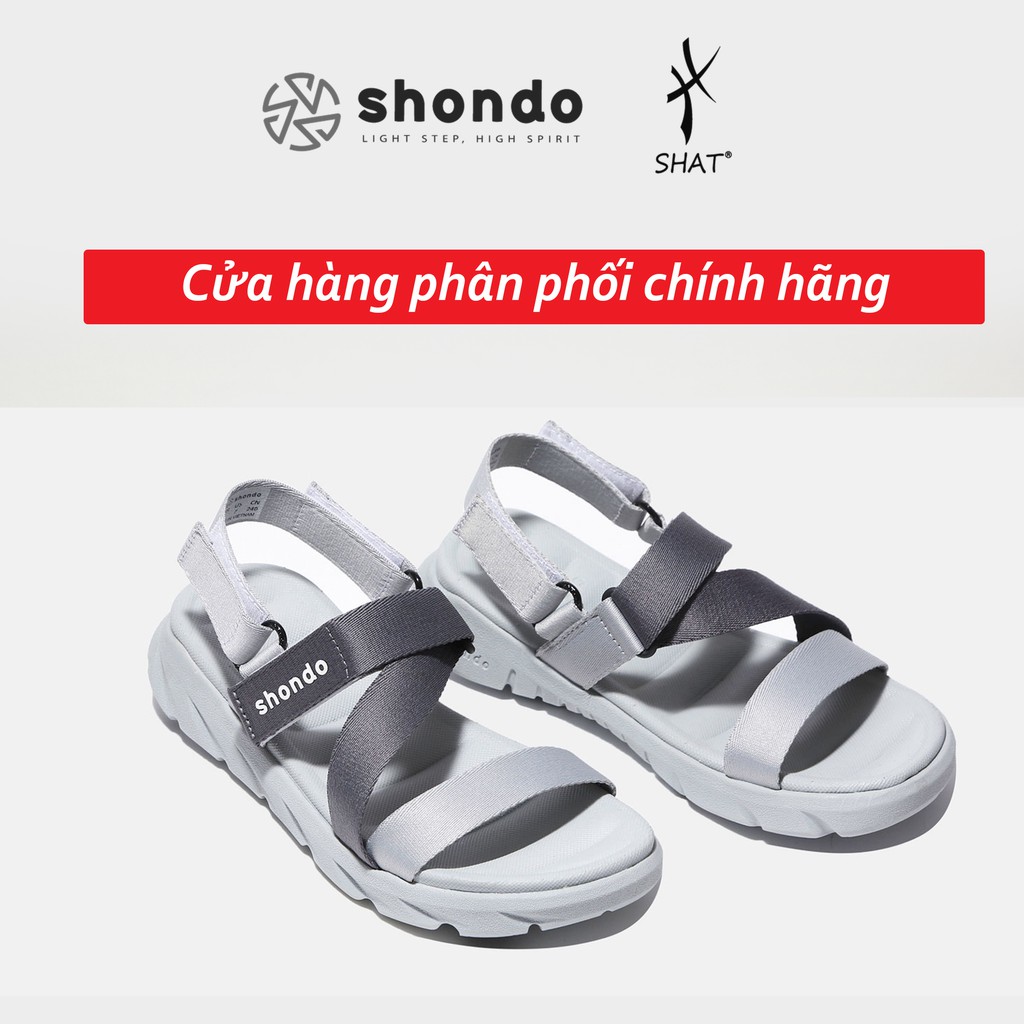 Giày sandal shondo F6 Sport đế xám ombre xám đậm F6S2120