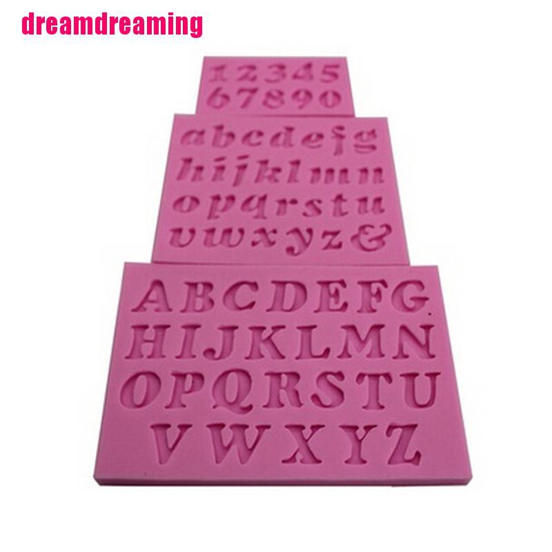 Bộ 3 Khuôn Silicone Làm Bánh Hình Chữ Cái Và Số