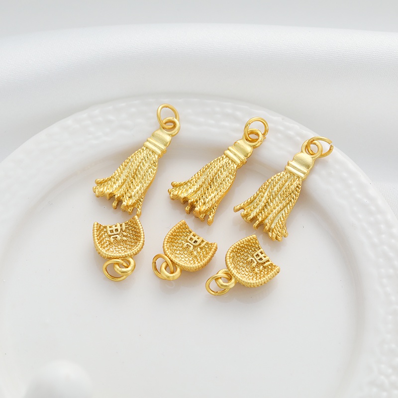 Phụ Kiện Túi Hốt Rác Mạ Vàng 18k Cao Cấp Dùng Làm Đồ Trang Sức/Mặt Dây Chuyền Độc Đáo diy