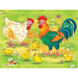 Tranh xếp hình A4 cho bé, 30 mảnh ghép, Tia Sáng Việt Nam. Đồ chơi trí tuệ cho bé từ 3 tuổi