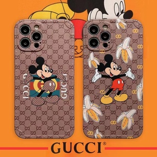 Ốp Điện Thoại Da Chống Sốc Có Ngăn Đựng Thẻ Hình Mickey 13Pro Cho Iphone 12 13 11 pro max 12promax i11 7plus XR