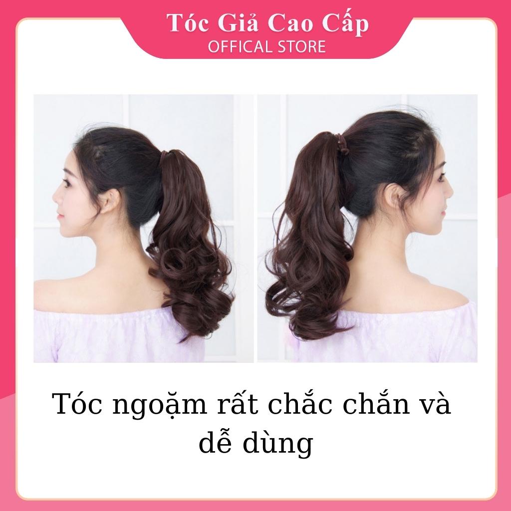 Tóc giả nữ ngoặm xoăn 35cm và 45cm, sợi tơ mềm mượt, mã N152