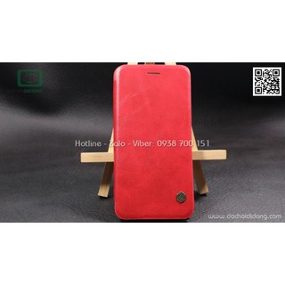 Bao da iPhone 7 Plus Nillkin Qin vân sần