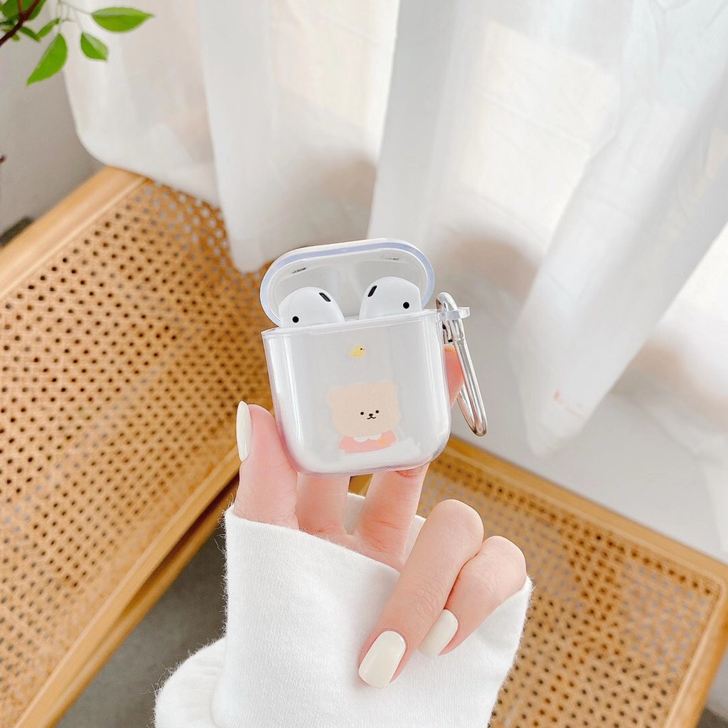 Vỏ Bảo Vệ Hộp Đựng Tai Nghe Airpods Pro Hình Gấu Đáng Yêu Kiểu Nhật Hàn Ốp | BigBuy360 - bigbuy360.vn