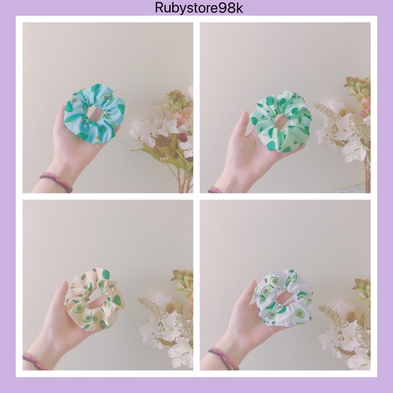 Cột tóc vải trái cây mùa hè - scrunchies