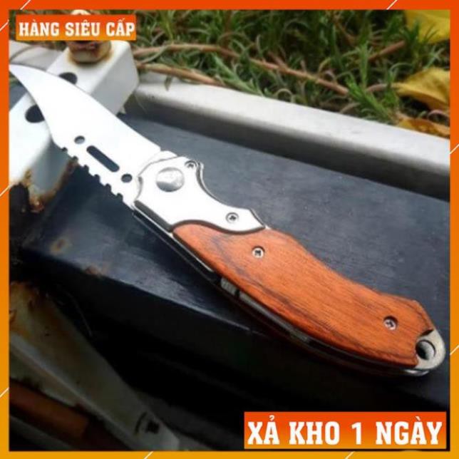 [FreeShip – Xả Kho 1 Ngày]  Dao Phượt Gấp Cao Cấp Chính Hãng Có Nút Bấm Và Bao Đựng - Dao Phượt Giá Rẻ Quân Đội