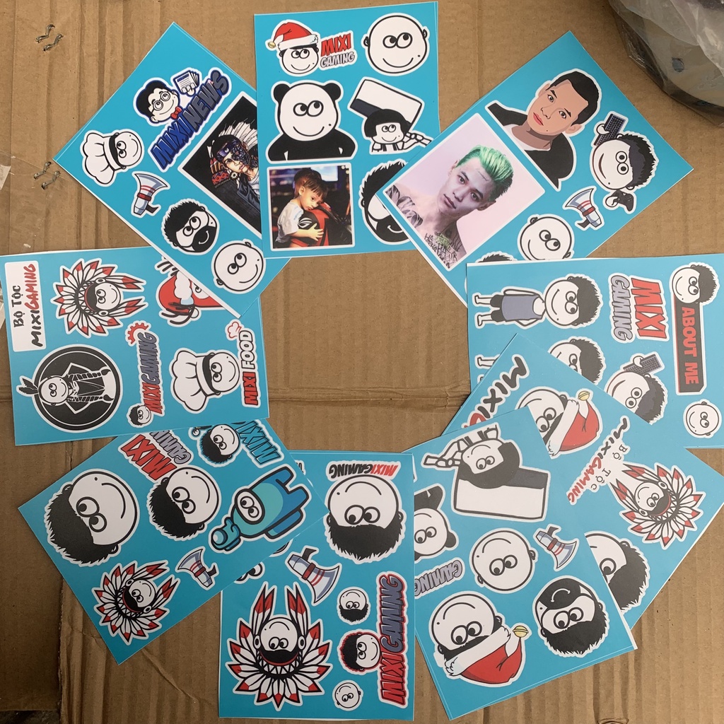 Sticker dán, custom mũ bảo hiểm nửa đầu, nón bảo hiểm 3 phần 4, laptop, ván trượt chống nước