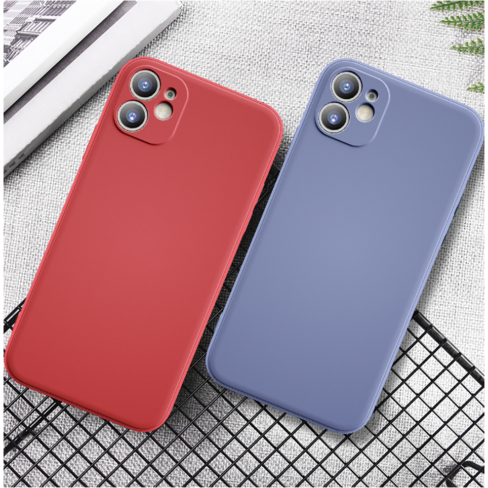 Ốp điện thoại silicon mềm màu trơn bảo vệ toàn diện camera cho iPhone 11 Pro Max X XS XR 6 7 8 6S Plus 7P 8P Plus | BigBuy360 - bigbuy360.vn