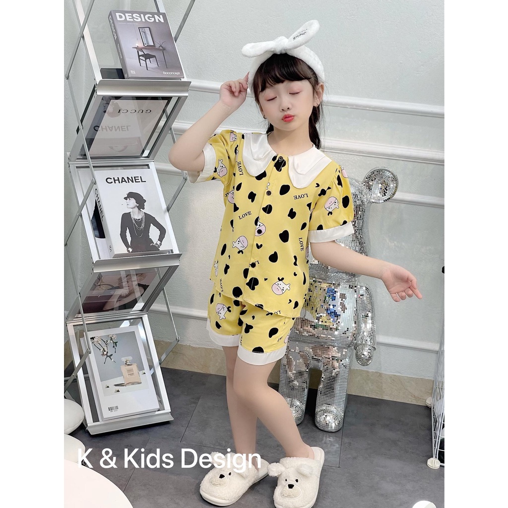 SIZE ĐẠI CỒ 16-55kg: ĐỒ ĐÔI MẸ VÀ BÉ: Bộ pi lụa mango cực xinh cho mẹ và bé - BLMC2